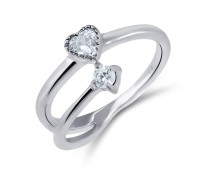 Sweet Heart CZ Design Ring NSR-825